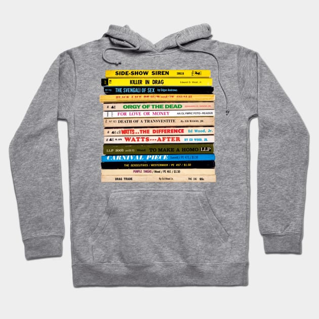 Ed Wood Jr. Book Stack Hoodie by Scum & Villainy